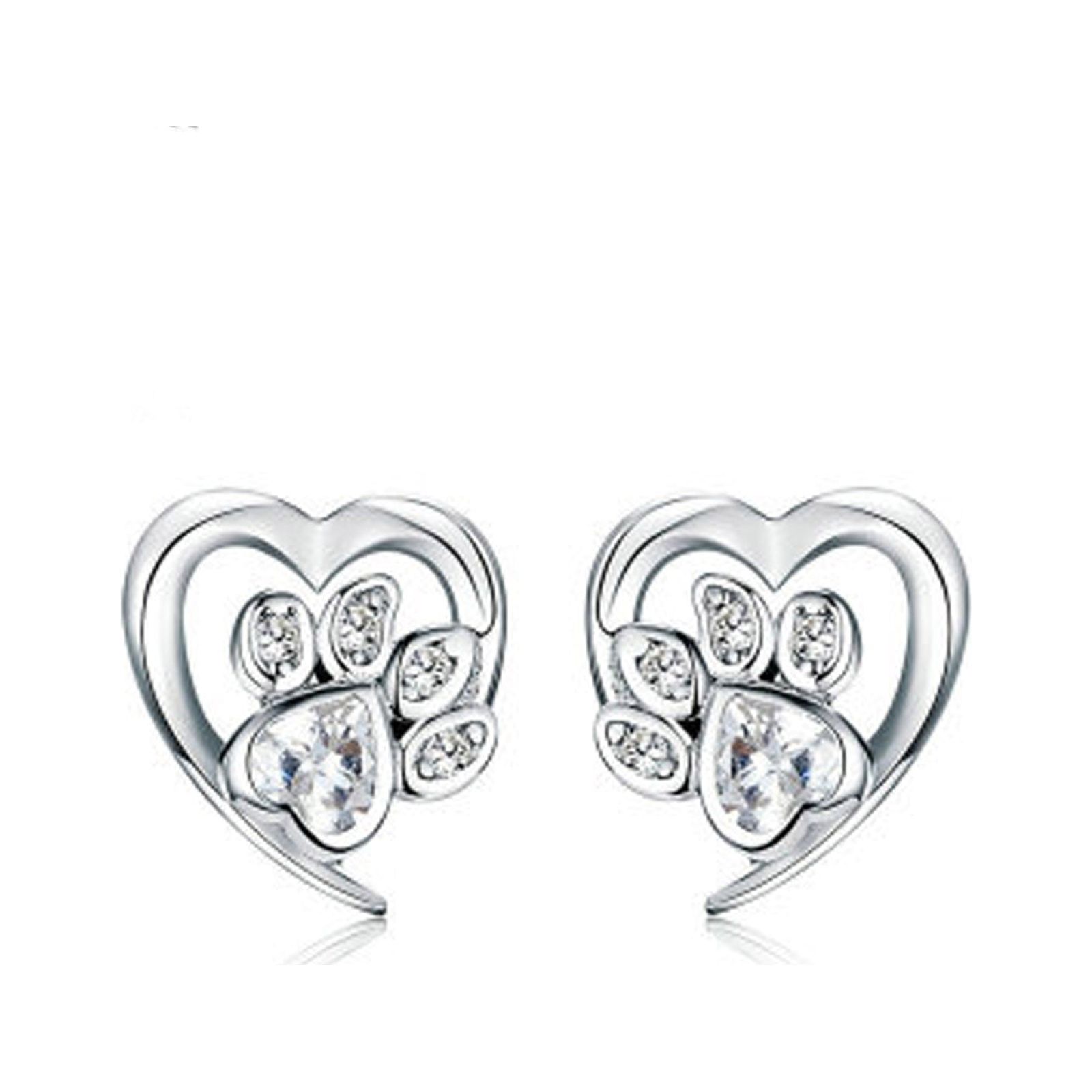 iTNHFP Valentines Day Earrings Adronq 3 Colours 25 Silver Dog Stud Earrings for Women